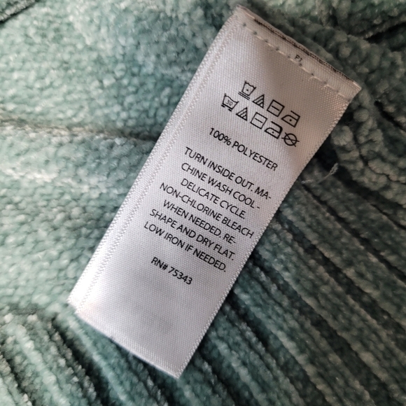 Christian Siriano Mock Neck Snowflake Sweater Green Blue Size Small - Picture 4 of 10